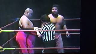 Abdullah the Butcher & King Tonga vs Dino Bravo & Billy Robinson-International Wrestling