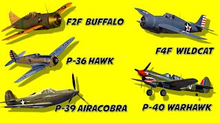 5 UNDERRATED American FIGHTERS  of Early World War II