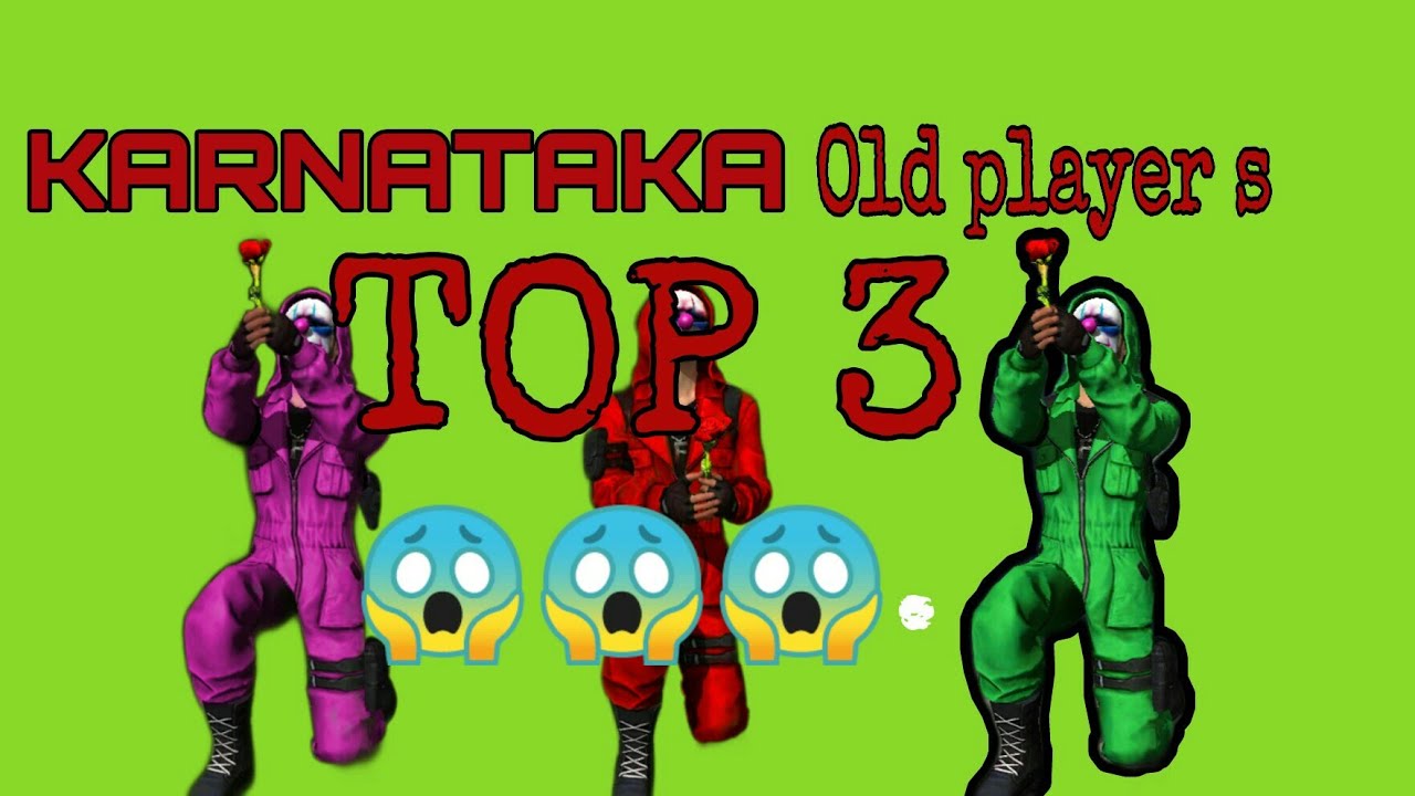 TOP 3 KARNATAKA OLD PLAYERS IN FREE FIRE 🔥
