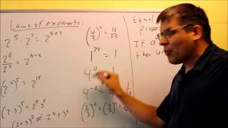 Review Laws of Exponents and Equal Bases Property: Ex 1
