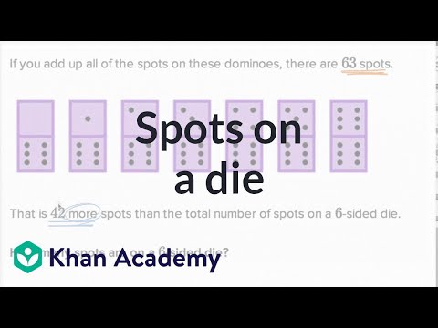 Spots On A Die | Addition And Subtraction Within 100 | Early Math | Khan Academy