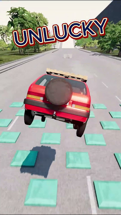 Lucky vs Unlucky Car Crashes 😂 #beamngcrashes #crashdriven