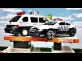 はたらくくるま トミカ プラレール パトカーがガソリンスタンドの屋根から降りられなくなった！新幹線のドクターイエロー達が助けるよ！Gizmone