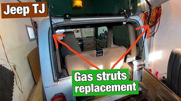 Jeep TJ rear glass gas struts replacement. Lift supports replacement Jeep TJ.￼