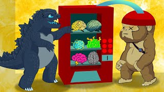 FUNNY GODZILLA vs KONG : The Vending Machine Wrong Head - Best Funny Story | Godzilla Animation