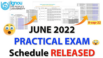 IGNOU Practical Exam June 2022 New Schedule RELEASED |😳| IGNOU Practical Exam कैसे होंगे? |