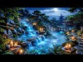 Fall Asleep in 10 Minutes 😴 Zen Garden Waterfall &amp; Bamboo Night Ambience
