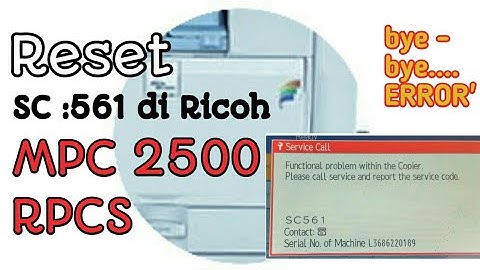 Reset SC 561 Printer Ricoh