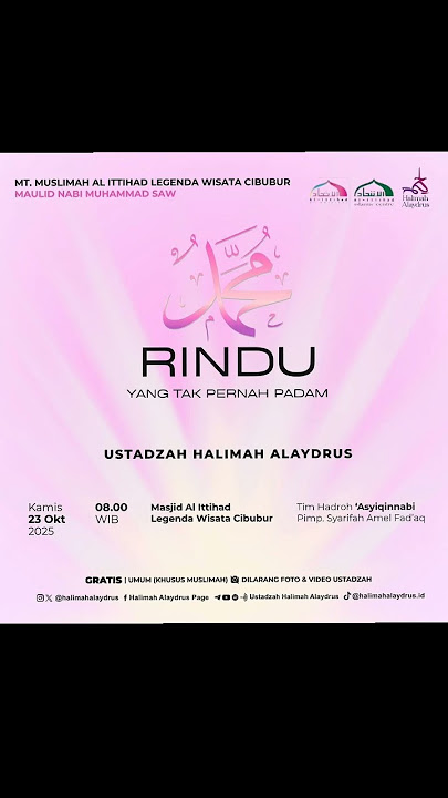 #f #syekhermania #pendosahijrah #ustadzahhalimahalaydrus #bulanmaulid #quotes #maulid #dosa