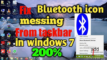 How to Fix blueooth icon messing from taskbar in windows7/8/10 ll Fix Bluetooth Icon Missing in pc