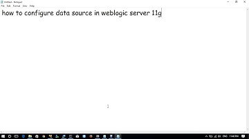 How to configure data source in weblogic server 11g