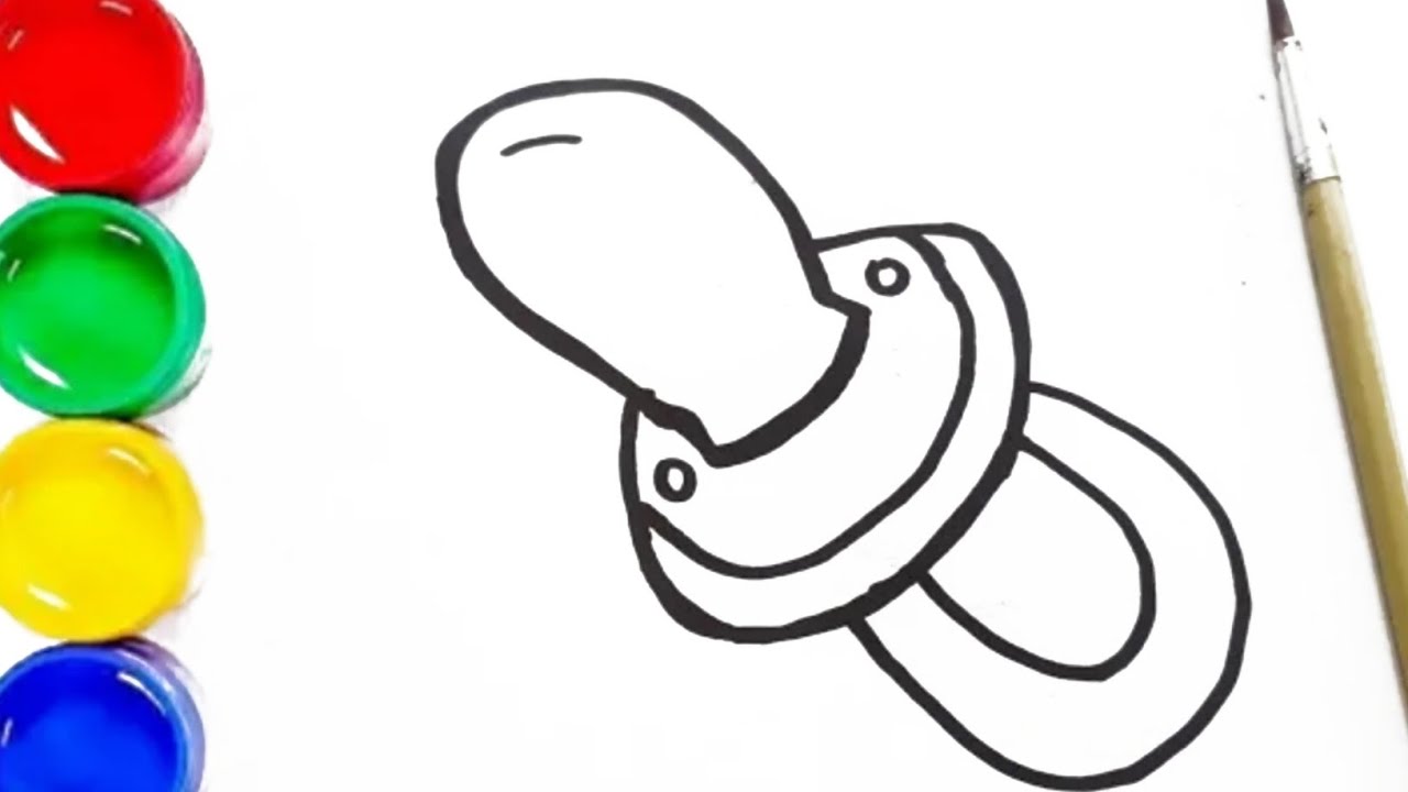 Drawing pacifier how to draw a pacifier draw for kids magic drawe