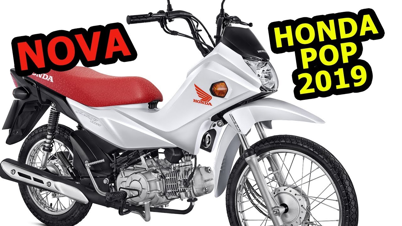 Nova Honda Pop 110i 2019 com freios CBS YouTube