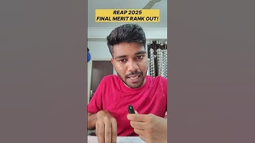 🎯 REAP 2025 Final MERIT RANK Released!