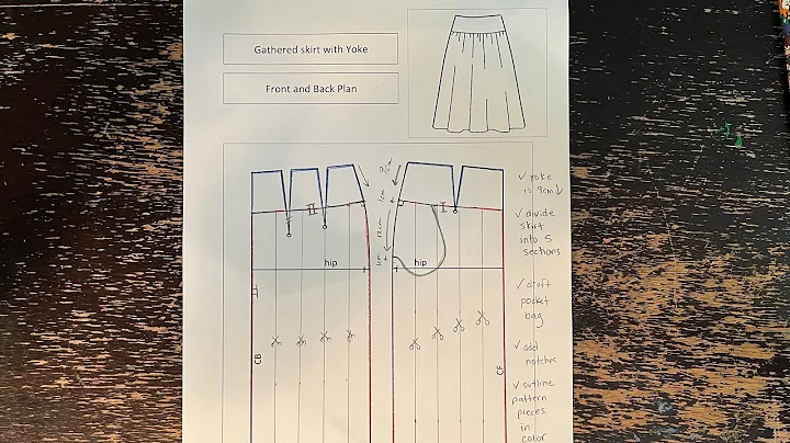 Gathered skirt plan