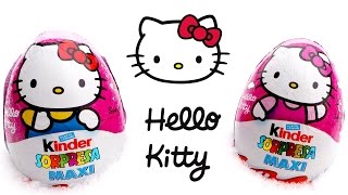 Hello Kitty - шоколадные яйца Kinder Surprise / UNWRAPPING UNIQUE RARE HELLO KITTY CHOCOLATE EGGS