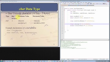 Java Tutorial - Introduction to Data Types, Variables and Constants
