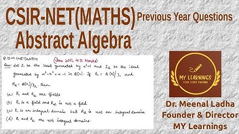 (Q.ID.M(NET)AA19M) Previous Years Question on Abstract Algebra, CSIR UGC NET, June 2011.
