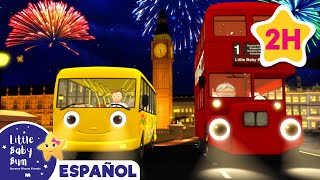 Las ruedas del autobus en Londres!|Caricaturas de autobuses Canciones infantiles | LBB Español