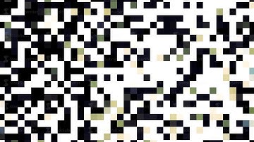 Abstract geometric composition with the background of moving pixels, seamless loop. Animation