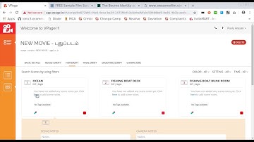 How to create a new (film) script/screenplay in Vpage. - Tutorial  - Fair Draft, Tags, Index Cards