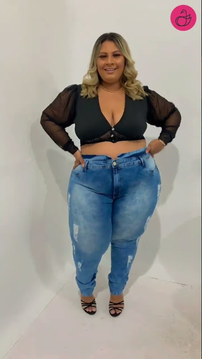 CALÇA JEANS ANE PLUS SIZE CLOCHARD