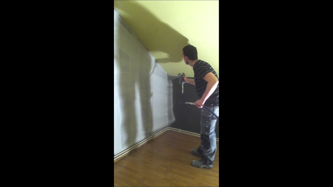 Projection Enduit Airless Avec La Machine Graco Mark V Plus Youtube