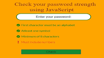 Check Password Strength Using JavaScript & JQuery