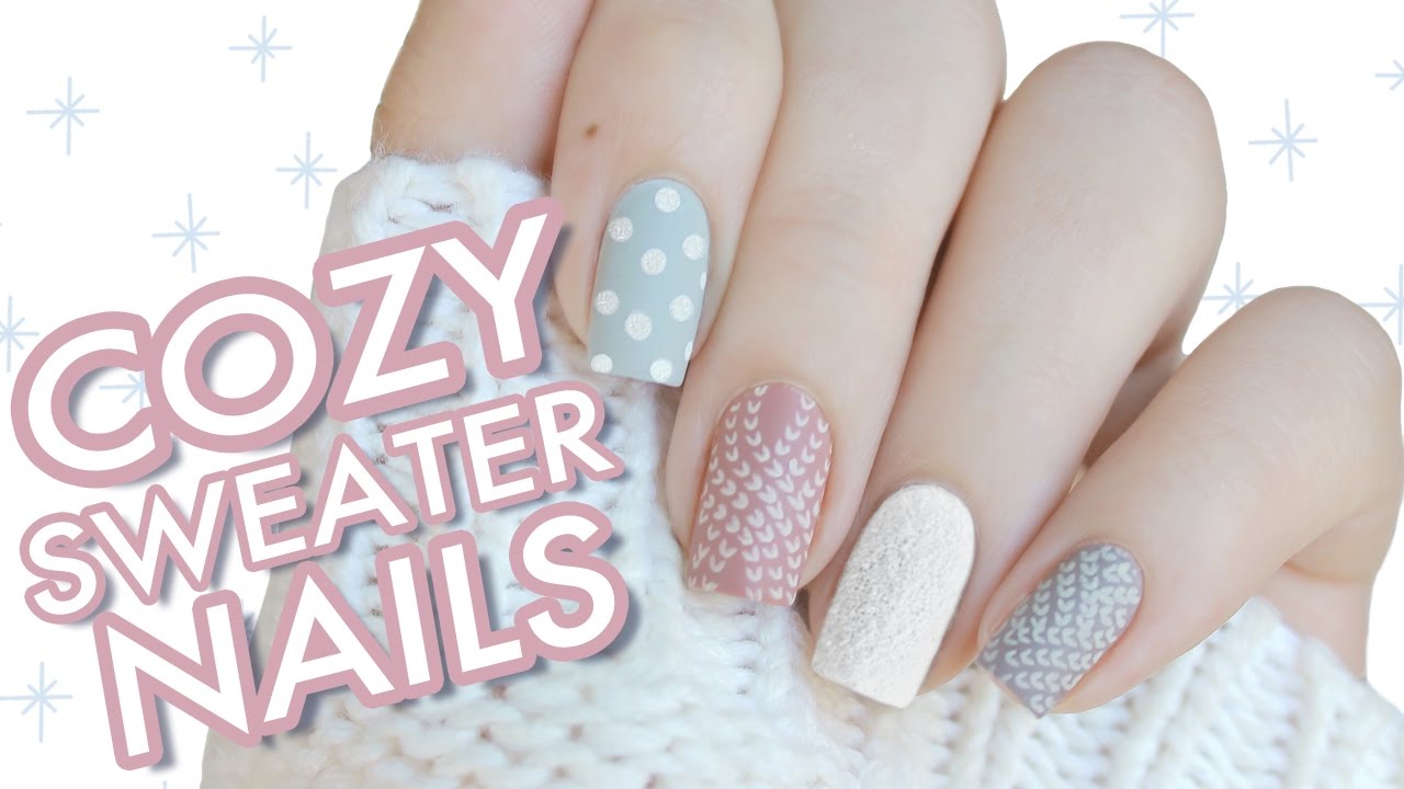 Cozy & Fluffy Sweater Nails YouTube