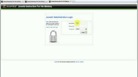2 Joomla Articles and Menus.mpg