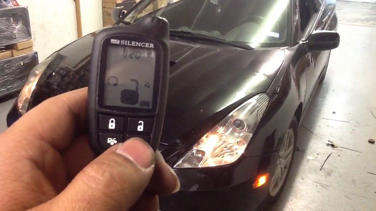 2002 Toyota celica. Remote start alarm pager YouTube