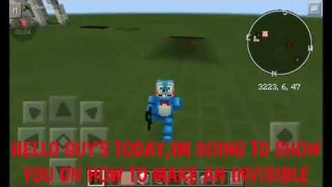 How to make an invisible block Minecraft PE tutorial