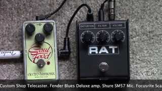 ProCo RAT Distortion Pedal Boosted by An EHX Soul Food