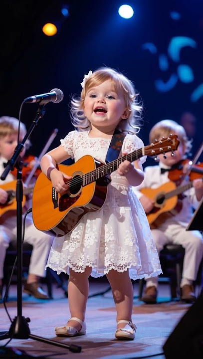 'The Littlest Guitarist' #baby #funny #shorts #aishorts