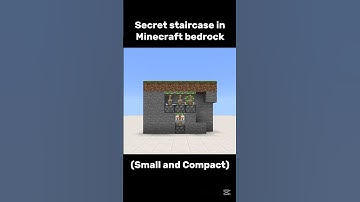 secret staircase in Minecraft bedrock. #minecraft #bedrock #redstone