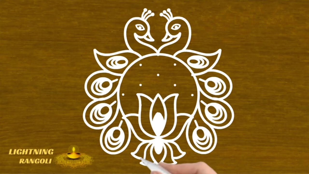 Easy sankrant  rangoli | Simple and easy rangoli | Lightning Rangoli 