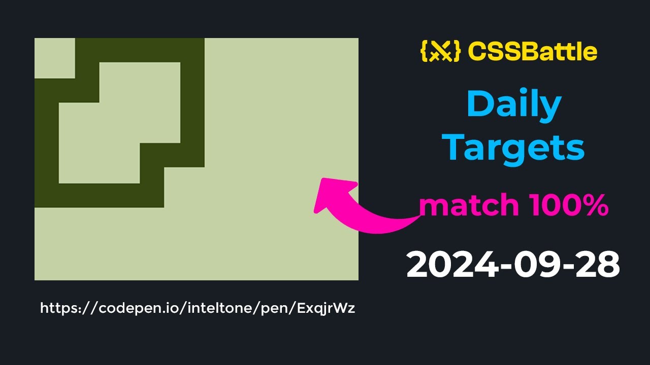 CSS Battle | Daily Targets | 2024-09-28 [match 100%] с кодом! - YouTube