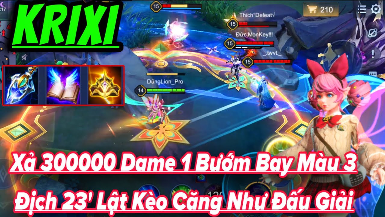 KRIXI Liên Quân || Xả 300000 Dame 1 Bướm Trắng Máu Bốc Hơi 3 Thằng Lật Kèo Căng Hơn Đấu Giải