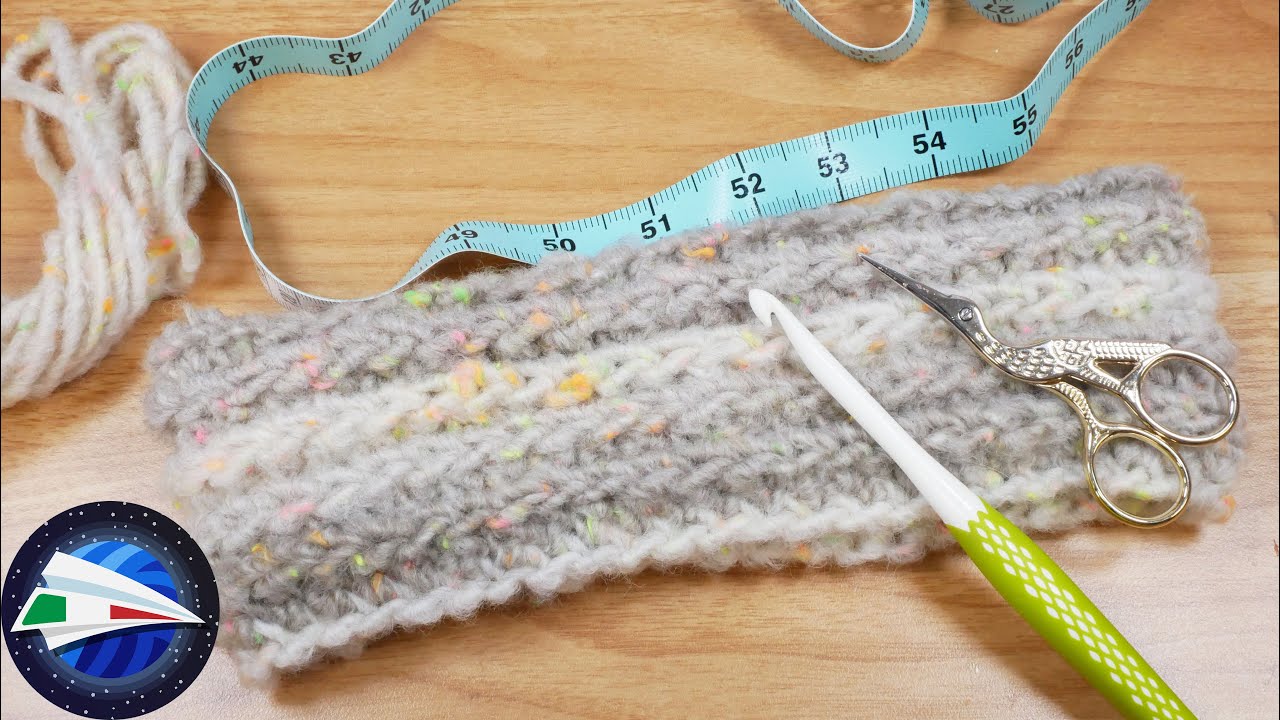 Fascia per capelli lavorata all'uncinetto a giri con effetto maglia | Istruzioni facili e veloci