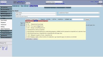 OpenEMR Fee Sheet Demo