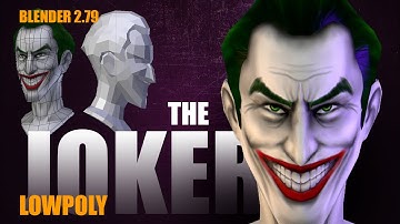 TEXTURE PAINTING JOKER - LOWPOLY - BLENDER 2.79