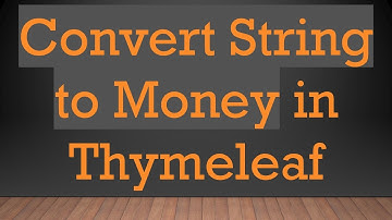 Convert String to Money in Thymeleaf