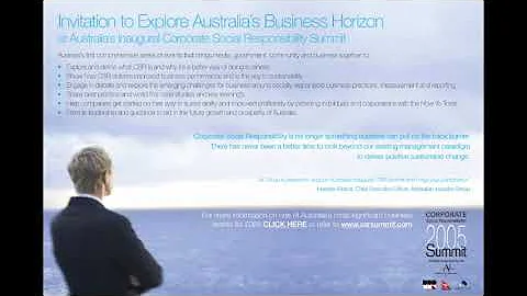 Diversity, Health and Wellbeing, Work Life Balance and CSR in Human Resources: 2005 CSR Summit