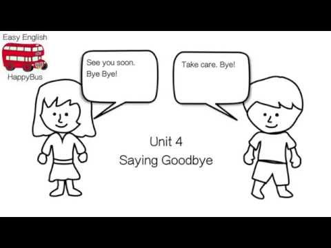 Spoken english lessons  - 4. Short english dialogue every day. Saying goodbye. English conversation.