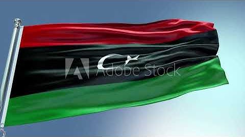 4k render Libya Flag video waving in wind Libya Flag Wave Loop