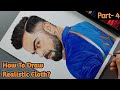 Realistic cloth drawing with coloured pencils  virat kohli drawing tutorial part 4