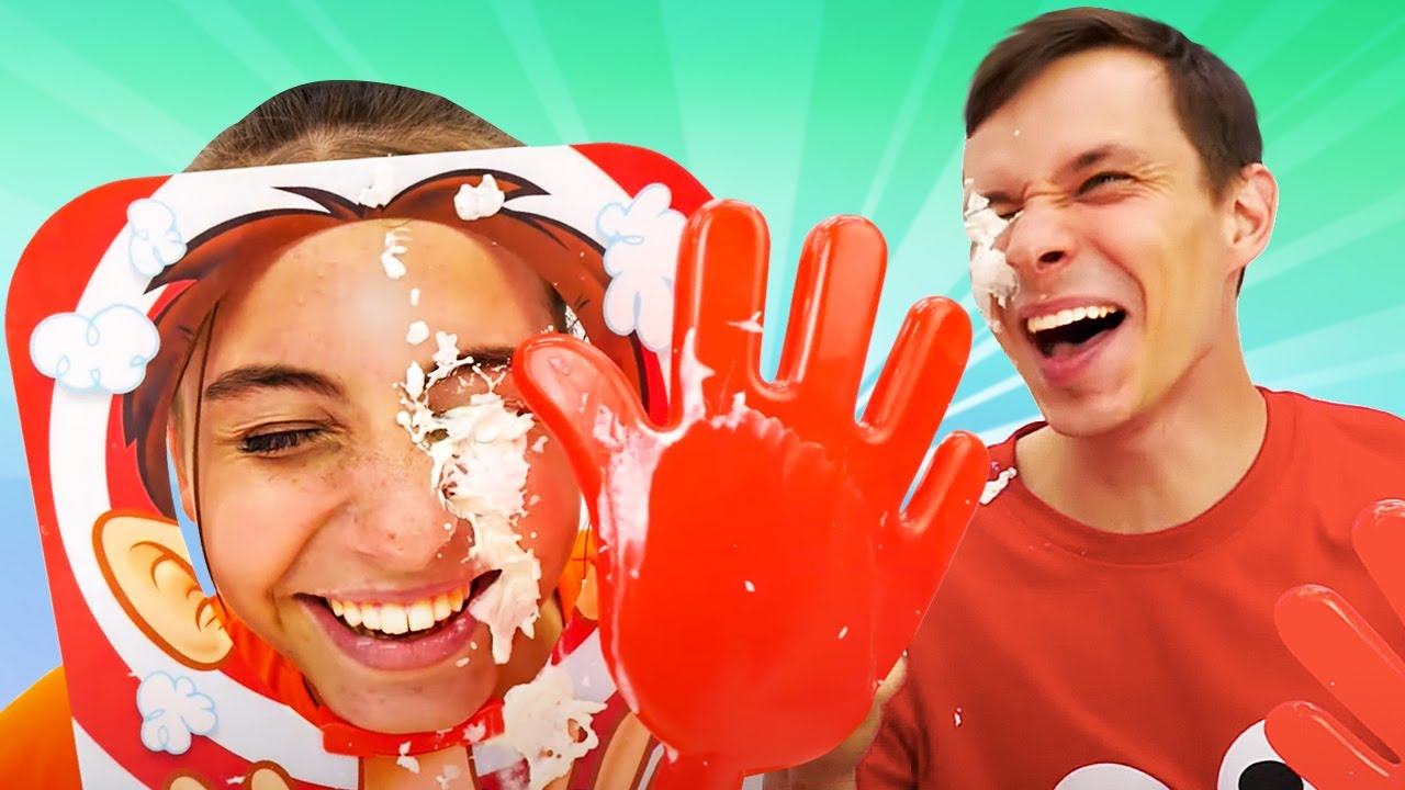 Весёлые игры дома Челлендж Пирог в Лицо! Сборник видео приколы в