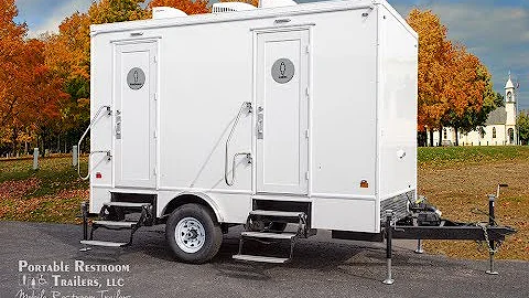 2 Station Portable Restrooms Trailer | Calypso Series