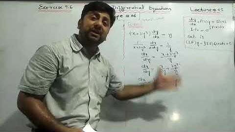 Methods/Linear Differential equations /BSc/BS math/PPSC math/Quesion#11/Exercise 9.6/Lecture#5