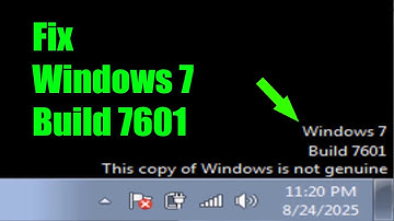 Windows 7 build 7601 this copy of windows is not genuine solution